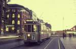 Kbenhavn / Kopenhagen KS SL 7 (Grossraumtriebwagen 581) Nrre Voldgade / Frederiksborggade / Nrreport station im Dezember 1969.