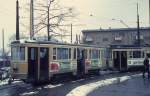 Kbenhavn / Kopenhagen KS SL 16 (Bw 1548 + Tw 567) Emdrupvej am 5. April 1970.