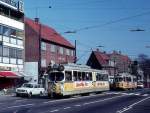 Kbenhavn / Kopenhagen KS SL 7 (DWAG-GT6 852) Husum, Frederikssundsvej / Islevhusvej am 24. April 1971.