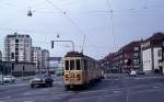 København / Kopenhagen KS SL 5 (KS-Grossraumtriebwagen 575) Frederikssundsvej / Borups Allé am 4. April 1972.