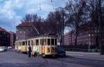 København / Kopenhagen KS SL 5 (KS-Grossraumtriebwagen 575) Østrigsgade / Lergravsparken am 22. April 1972.