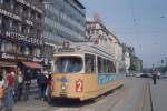 København / Kopenhagen KS SL 2 (DÜWAG-GT6 827) Rådhusplads (: Rathausplatz) im Mai 1969.