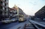 København / Kopenhagen KS SL 7 (Københavns Sporveje-HW-Grossraumtriebwagen 538) Frederikssundsvej / Borups Allé im Oktober 1968.