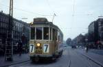 København / Kopenhagen KS SL 7 (Tw 600) Nørre Voldgade / Frederiksborggade / Nørreport station (: Bahnhof Nørreport) am 23. Februar 1969.