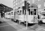 København / Kopenhagen Københavns Sporveje SL 10 (Tw 557 + Bw 15xx) Toftegaards Plads im Oktober 1967.