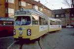 København / Kopenhagen Københavns Sporveje SL 6 (DÜWAG-GT6 801) Ålholm Plads im November 1967.