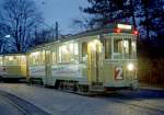 København / Kopenhagen Københavns Sporveje SL 2 (Tw 513) Brønshøj Torv (Endstation Brønshøj) im December 1967.