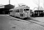 København / Kopenhagen Københavns Sporveje SL 6 (DÜWAG-GT6 877) Ryparken im März 1968.