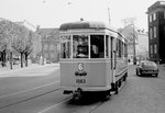 København / Kopenhagen Københavns Sporveje (KS) SL 6 (Bw 1063) Kongens Nytorv im April 1968.