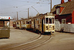 København / Kopenhagen SL 5 (Tw 527 + Bw 15xx) København S, Sundbyøster, Backersvej (Endstation Formosavej) im April 1968. - Scan von einem Farbnegativ. Film: Agfacolor CN17.