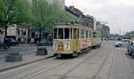 København / Kopenhagen Københavns Sporveje (KS) SL 7 (Tw 615 + Bw 15xx) Nørre Voldgade / Tornebuskegade am 3. Mai 1968. - Scan von einem Farbnegativ. Film: Kodacolor X.