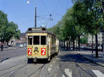 København Københavns Sporveje: SL 2 (Sonderfahrt mit dem Tw 472 + dem Bw 1052) Christiansborg Slotsplads / Holmens Bro am 23. Mai 1968. - Die Triebwagen der Serie 447 - 490 wurden 1964 - 1967 ausgemustert, während die Beiwagen der Serie 1001 - 1065 in den Jahren 1967 - 1968 ausgemustert wurden. - Scan von einem Farbnegativ. Film: Kodacolor X.