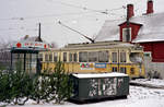 København / Kopenhagen Københavns Sporveje SL 5 (DÜWAG-GT6 862) Sundbyøster (København S), Formosavej (Endstation) am 21. Dezember 1969. - Scan von einem Farbnegativ. Film: Kodacolor X.