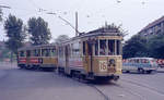 København / Kopenhagen Københavns Sporveje SL 16 (Tw 555 + Bw 15xx) København SV, Enghavevej / Ernst Kapers Vej / Tranehavevej im Juni 1968.