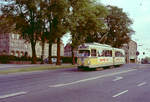 København / Kopenhagen Københavns Sporveje SL 10 (DÜWAG-GT6 852) København NV, Bispebjerg, Frederiksborgvej im Juni 1968.