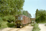 DSB Mo 1999 (Frichs, Århus / Aarhus 1940; ursprünglich Mo 307, ab 1941 Mo 599, 1962 umgebaut und mit der Nummer 1999 versehen) nähert sich am 27.