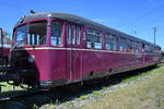 Der Akkutriebwagen 515 011-5 aus dem Jahr 1952 war Anfang Juni 2019 im Bayerischen Eisenbahnmuseum Nördlingen zu sehen.