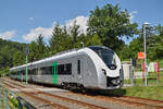 Alstom BEMU 1440 402 auf der Zschopautalbahn durch Hennersdorf zu Test´s zur Inbetriebnahme einer neu entwickelten 50 Hz Ladestadion im Bahnhof Annaberg-Buchholz Süd, erste Fahrt des vom