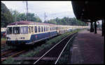 Abgestellt zur Ausmusterung ETA Triebwagen 515645 und andere am 16.9.1995 im Bahnhof Wanne Eickel.