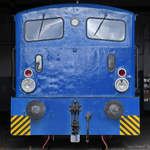 Die Diesellokomotive 102 965-1 war im Eisenbahnmuseum Arnstadt zu sehen. (August 2018)