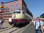 DB Museum E03 001 am 31.08.2019 beim Tag der offenen Tür im DB Werk Dessau.