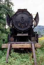  Frontal-Aufnahme! der DR-Rekolok 52 8138 am 17.09.1997 im Bw. Aue.