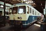 DB-Akkuzug der Baureihe 515 (515 135-2), Sommer 1984,  Bahnbetriebswerk Augsburg (DB)