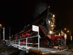 Die Dampflokomotive 03 1010 war Anfang April 2017 auf der Drehscheibe des Eisenbahnmuseums in Dresden zu sehen.