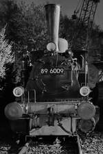 Die Dampflokomotive 89 6009 Anfang April 2017 im Eisenbahnmuseum Dresden.
