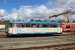 WTB 798 592-1 zum 100. Geburtstag des Bw Erfurt am 30.08.2025 im DB Werk Erfurt. Er kam als  Erfurt-Express  aus Gera Hbf.