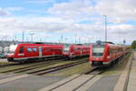 DB 612 600 + 612 684 + 612 175 am 30.08.2025 im DB Werk Erfurt.