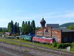 Am 8.8.2026 sonnten sich die 6 Ludmillas vom Bahnbetrieb Gera - BBG am heimischen BW. 232 701-3, 232 413-5, 233 450-6, 232 093-5, 232 529-8 und 232 673-4

