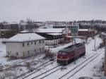 Die LEG Maschine 132-158-7 pausierte am 24.und 25.2.2013 im Bw Gera 1.