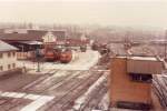 Der Lokschuppen 1 1994 da war noch leben im Bw im Hintergrund der Gterbahnhof