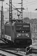 Anfang August 2021 war die Elektrolokomotive 187 186 in Koblenz-Lützel unterwegs.