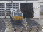 DB Cargo 077 018-5 am 12.02.2020 beim pausieren im Bw Mühldorf (Oberbay).
