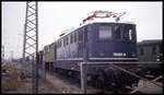 110005 Vorserien Elektrolok der DB am 30.3.1991 im Außenbereich des Museum Nördlingen.