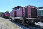 Die Diesellokomotive V100 1365 war Anfang Juni 2019 im Bayerischen Eisenbahnmuseum Nördlingen abgestellt.