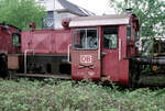 Di3e 1997 ausgemusterte 323 330 - ex Köf 6810 - am 20.09.1990 im Bw.