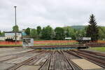 Die Drehscheibe im Lokbahnhof Sonneberg (Th�r) beim Fr�hlingsfest am 04.05.2024.