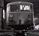 Papa in einem Uerdinger Schienenbus, Bw Trier (24.08.1985)