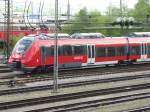 Baureihe 442 101 (Talent II) steht am 18.05.2010 im Gterbahnhof Ulm.