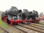 Beim  DR-Dieselloktreffen  des TEV Weimar waren auch 50 3626, 52 8109  und 95 1027 ausgestellt, 12.10.2013.