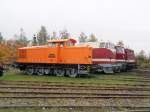  DR-Dieselloktreffen  im Bw Weimar, 12.10.2013;  hier mit 105 152, 119 199, 132 010 und 112 483