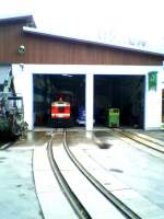 Das kleinste der Chemnitzer Bahnbetriebswerke, das der Parkeisenbahn im Küchwald, 22.03.07
