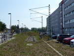 Der Rest vom ehemaligen Probefahrtgleis, am am 31.08.2019 am DB Werk Dessau.