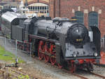 Die Dampflokomotive 19 017 im Eisenbahnmuseum Dresden-Altstadt.