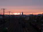 Am frühen Morgen des 15.10.12 bot sich folgendes Bild über dem Güterbahnhof Dresden Friedrichstadt.