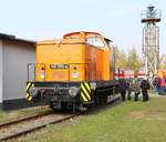 106 250-4 wurde am 10.10.2015 im Bahnbetriebswerk Weimar ausgestellt.