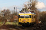 DB Netz 701 017-6  auf der Hamm-Osterfelder Strecke bei Datteln am 16.01.2020